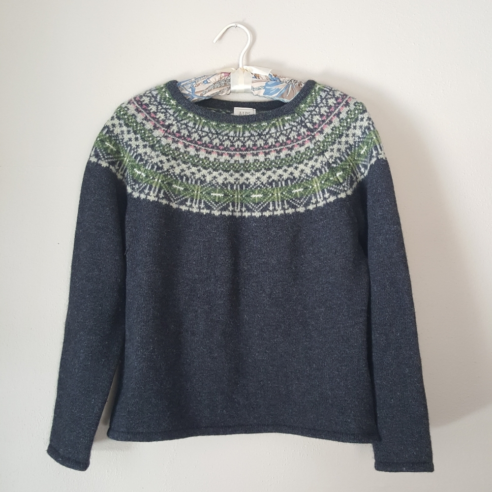 Alps Fair Isle Wool Blend Sweater